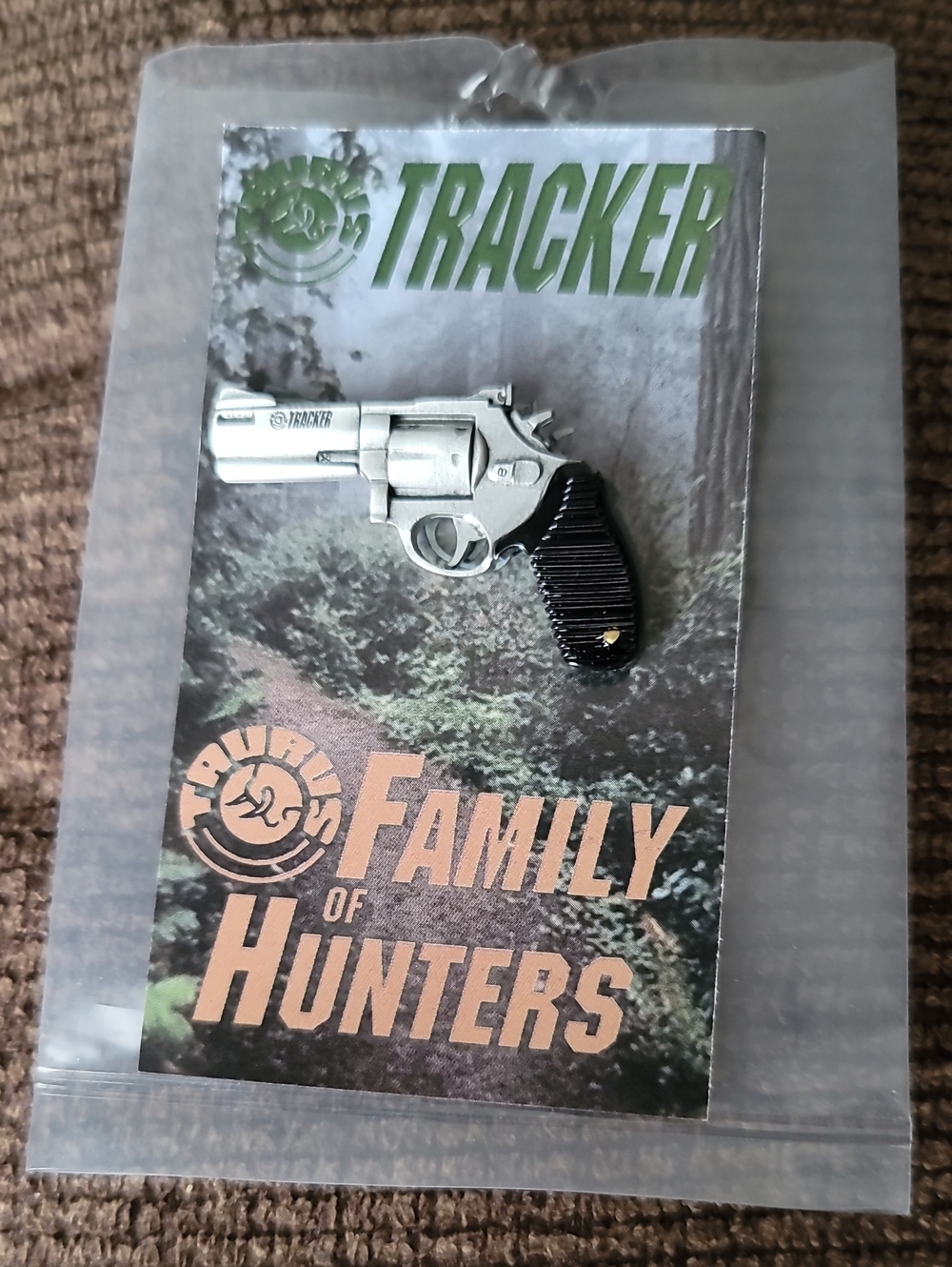 Silver and Black Revolver Enamel Pin - Men’s Jewelry Accessory